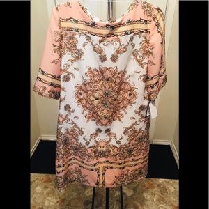 New JCP Peach/Pink Sheath Lined Dress